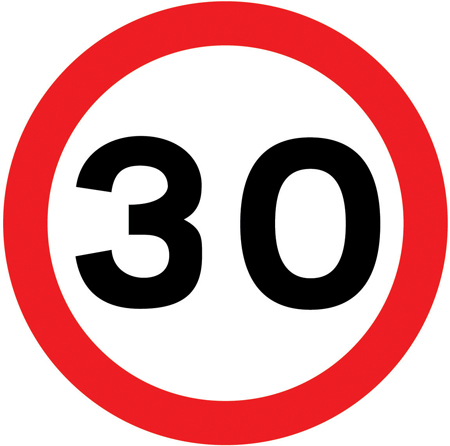 Speed warning signs